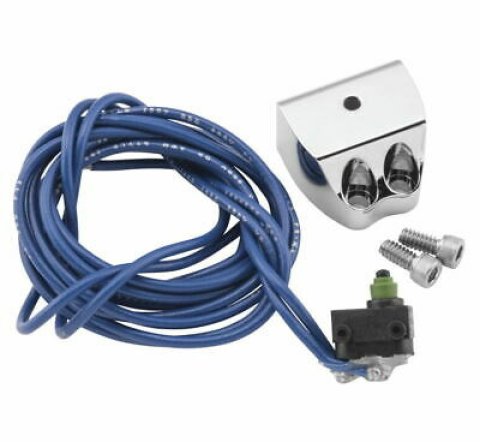 Performance Machine Brake Light Switch Assembly - Black Ano
