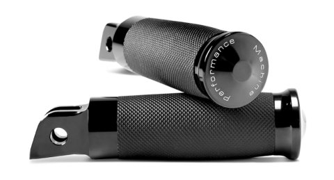 Performance Machine Footpegs Contour Passenger - Black Ano