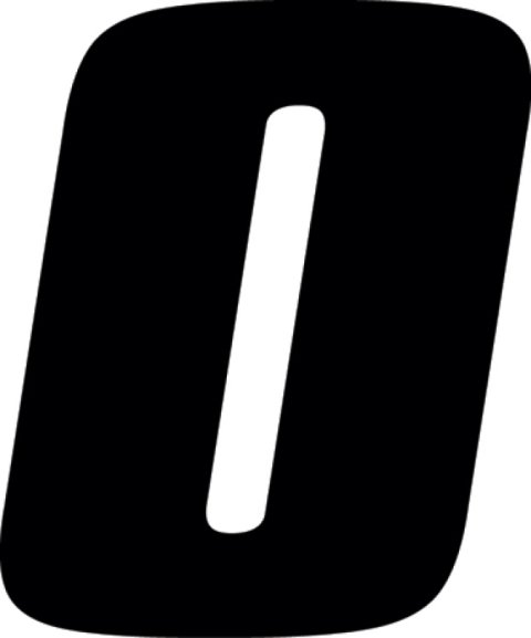 Hardline Dirt Digits 3pk 4 in. - High Gloss Number 0 - Black