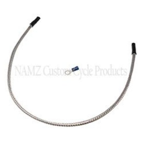 NAMZ Oil Sending Harness Cover (SS Braided & Clear Coated - Stock Length)