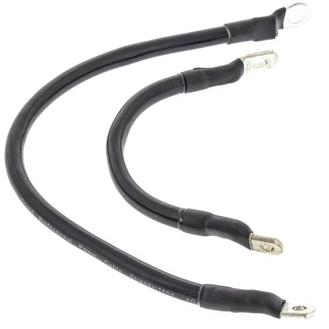 All Balls Racing 66-77 Harley-Davidson FLH Electra Glide Battery Cable Kit Clear