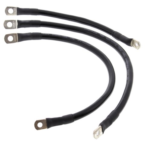 All Balls Racing 04-06 Harley-Davidson FXD Super Glide Battery Cable Kit Black
