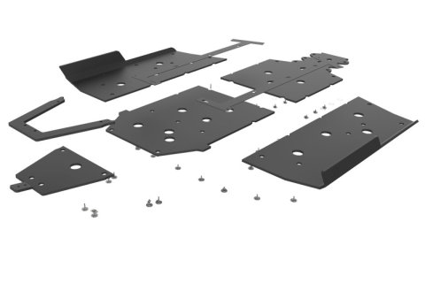 Seizmik 18-21 Polaris Ranger 1000/ XP UHMW Skid Plate w/Rock Slider Kit - Black