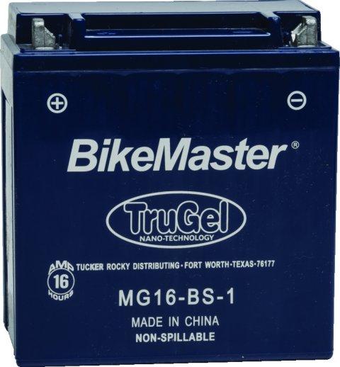 BikeMaster TruGel Battery MG16-BS-1