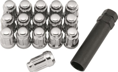 QuadBoss Spline Lug Nuts M12x1.50 75mm Chrome