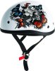 Skid Lids White Rose Original Helmet- Medium
