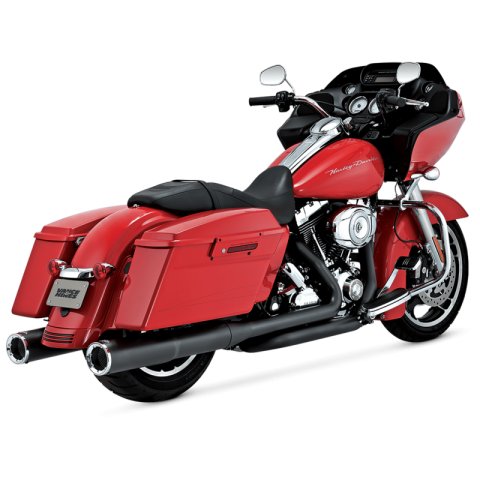 Vance & Hines HD Dresser 95-16 Hi-Output Slipons Black Slip-On Exhaust