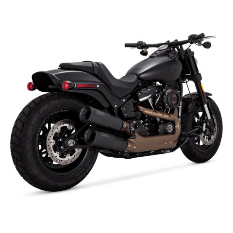 Vance & Hines HD Softail 18-22 Fatbob Hi-Output S/O Black Slip-On Exhaust
