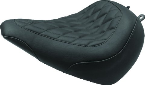 Mustang 18-21 Harley Street Bob Wide Tripper Passenger Seat Diamond Stitch - Black