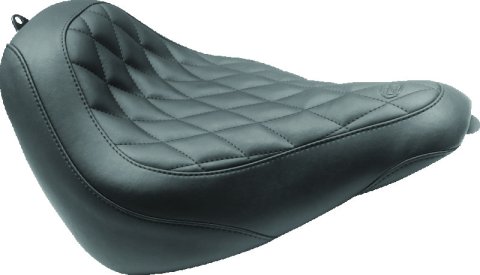 Mustang 18-21 Harley Street Bob Wide Tripper Solo Seat Diamond Stitch - Black