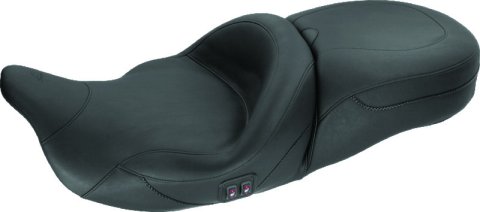 Mustang 08-21 Harley Electra Glide, Rd Glide, Rd King, Str Glide Touring Heated 1PC Seat - Black