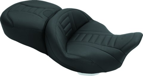 Mustang 08-21 Harley Electra Glide, Rd Glide, Rd King, Str Glide Touring 1PC Seat Deluxe - Black