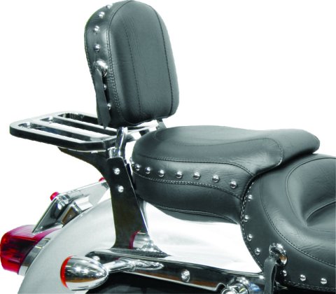 Mustang Harley Sissy Bar Pad Low Medallion Style - Black