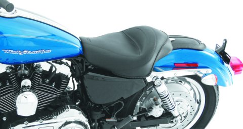 Mustang 04-21 Harley Sportster 4.5 GAL Standard Touring Solo Seat - Black