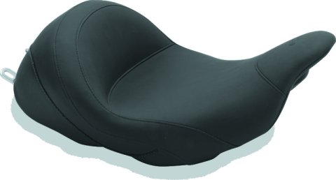 Mustang 08-21 Harley Electra Glide Std, Rd Glide, Rd King, Str Glide Lowdown Solo Seat - Black