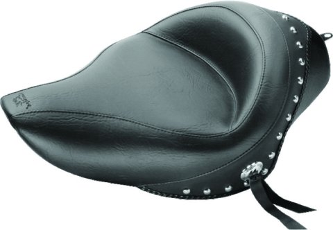 Mustang 04-21 Harley Sportster 4.5 Gallon Wide Touring Solo Seat w/Studs - Black