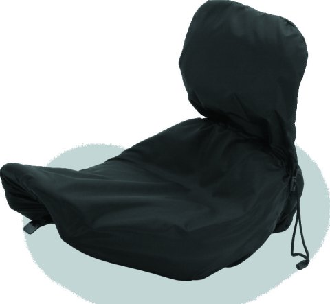 Mustang Harley Solo Seat w/Driver Backrest Rain Covers - Black