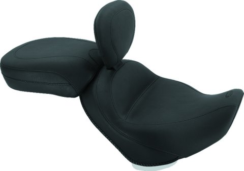 Mustang 02-08 Triumph America,03-08 Speedmaster, Std Touring 2PC Seat w/Driver Backrest - Black