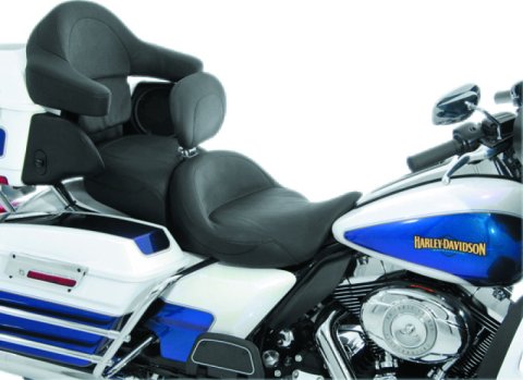 Mustang 08-21 Harley Electra Glide, Rd Glide, Rd King ,Str Glide Super Touring 1PC Seat - Black