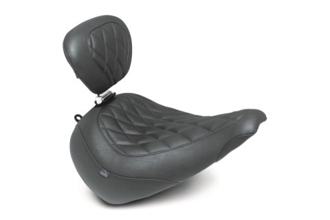Mustang 23-25 Harley Breakout Wide Tripper Solo with backrest Black