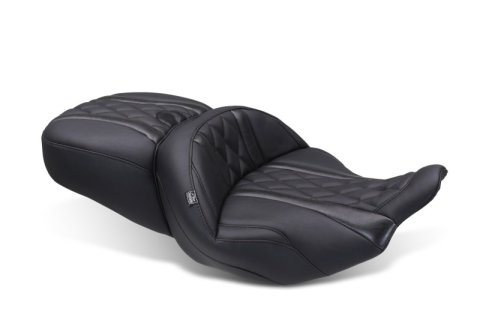 Mustang 23-25 Harley CVO Road Glide (ST) Super Touring Standard Reach One-Piece, 2 UP Black