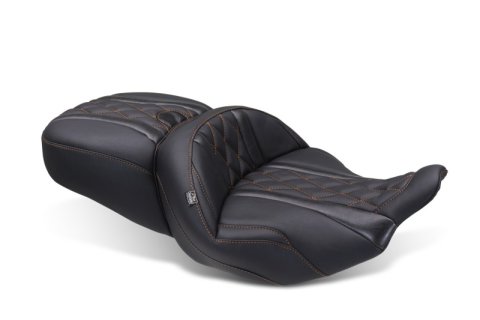Mustang 23-25 Harley CVO Road Glide (ST) Super Touring Standard Reach One-Piece, 2 UP Black