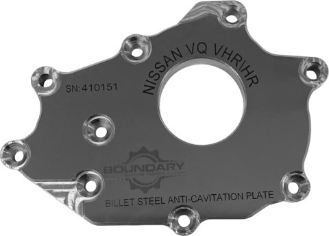 Boundary Nissan VQ DE 3.5L Steel Anti-Cavitation High Flow Billet Back Plate