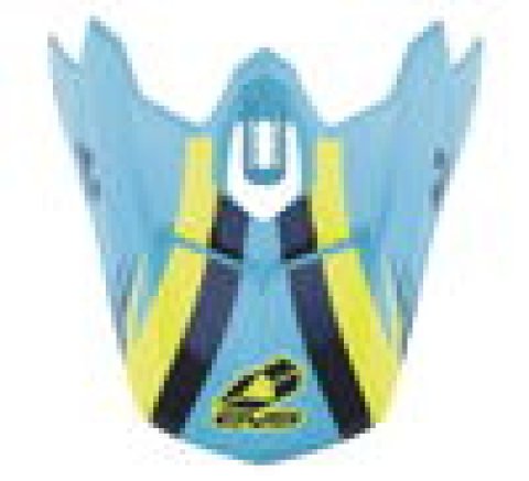 EVS T3 Works Visor - Blue/Hiviz/Yel