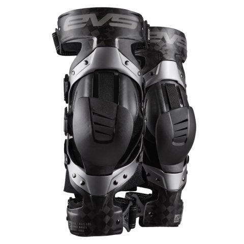 EVS Axis Sport Knee Brace Pair Black/Black/Grey - Medium