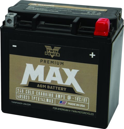 Twin Power GYZ-16HL Premium MAX Battery Replaces H-D 65958-04 Made in USA 240 CCA