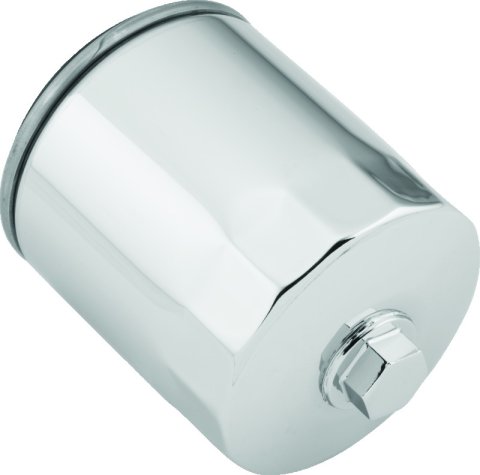 Twin Power Twin Cam and M8 Chrome Magnetic Oil Filter With Nut Rpls H-D 63798-99 w/ Backflow Valve