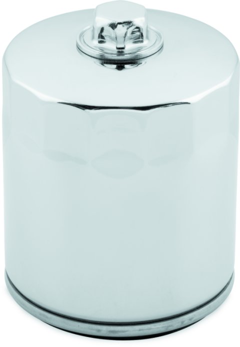 Twin Power Twin Cam and M8 Chrome Oil Filter With Nut Replaces H-D 63798-99 with Backflow Valve