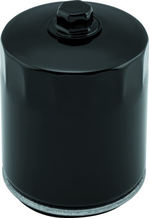 Twin Power Twin Cam and M8 Black Oil Filter With Nut Replaces H-D 63798-99 with Backflow Valve