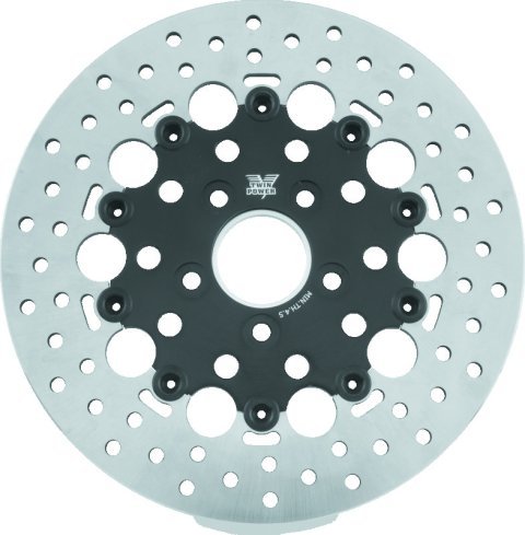 Twin Power 84-17 Big Twin Exc 08-17 FLH FLT Rear 11.5 Floating Rotor Black Hole