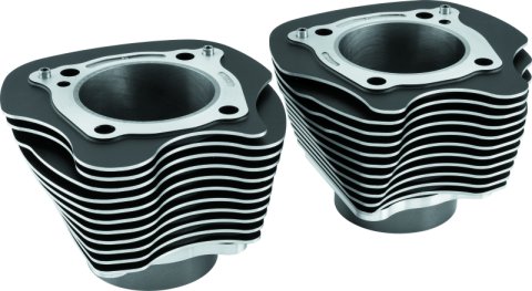 Twin Power 17-Up M8 Black 4.25 Inch Big Bore Cylinders Pair