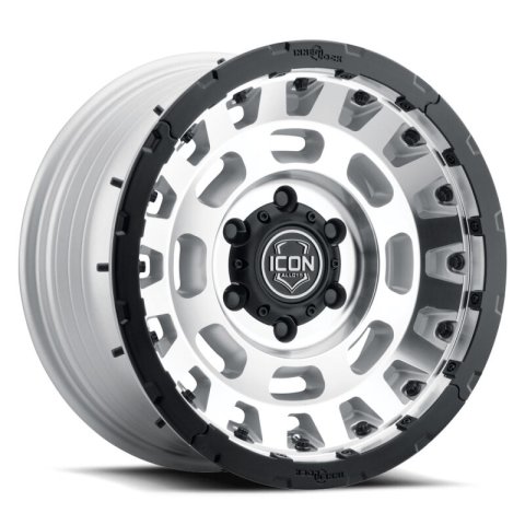 ICON Hammer Pro 17x8.5 / 6x5.5 / 0mm / 4.75in BS - Silver Machined