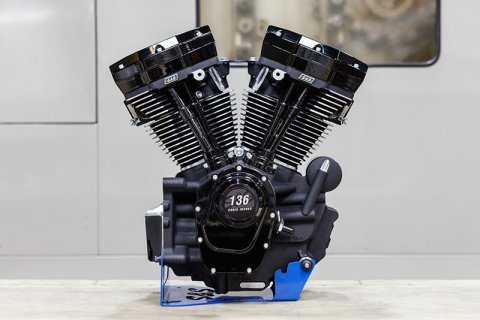S&S Cycle 2018+ Oil Cooled M8 Softail Models MK136B Black Edition Engine w/ 475G Cam