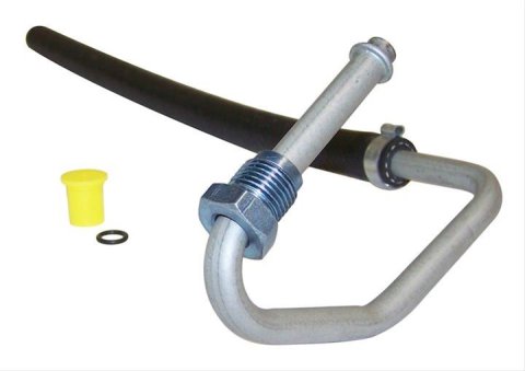Crown Automotive Power Steering Hoses for 1991-2001 CHEROKEE, 1991-1992 COMANCHE, 1993-1996 GRAND CHEROKEE - 52037645 Hose, Low-pressure, Steel/Rubber, Black, Jeep, Each