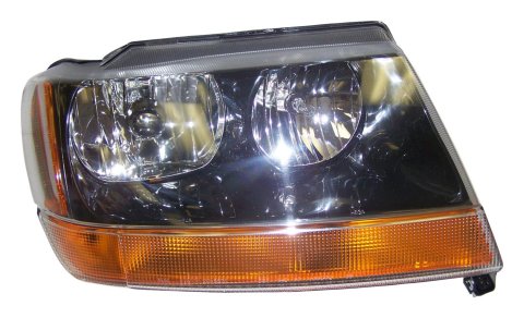 Crown Automotive Headlight Assemblies 55155128AB Assembly, Passenger Side, OEM Style, Amber/Clear Lens, Jeep, Each