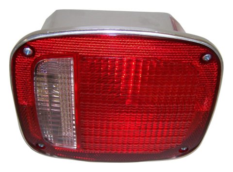 Crown Automotive Taillight Assemblies for 1976-1980 CJ5, CJ7 - 5457197C Assembly, OEM Style Replacement, Incandescent, Chrome Housing, Driver Side, Jeep, Each