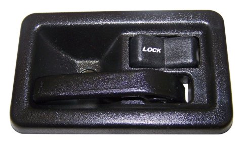 Crown Automotive Inside Door Handles 55176476AB Handle, Inside, Stock Design, Plastic, Black, Passenger Side Front, Jeep, Each