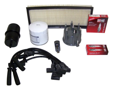 Crown Automotive Vehicle Maintenance Tune-Up Kits for 1991-1993 WRANGLER - TK-2 Spark Plugs, Tune-Up, Plug Wires, Air Filter, Distributor Cap and Rotor, Jeep, 4.0L, Kit