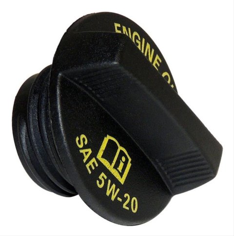 Crown Automotive Oil Filler Caps 53013775AB Cap, Replacement, Twist-in, Round, Plastic, Black, Chrysler, Dodge, Jeep, Ram, Each