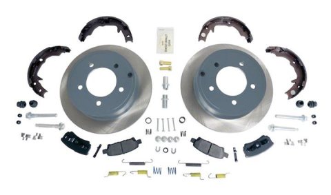 Crown Automotive Disc Brake Service Kits 5105515K Kits, Rotors, Rear, Solid Surface, Pads, Emergency Shoes, Hardware, Chrysler, Dodge, Jeep, Kit