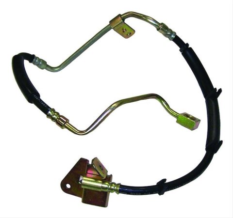 Crown Automotive Brake Hoses 52128092AB Hose, Assembled, Rubber, 16.13 in. Length, Passenger Side Front, Jeep, Each
