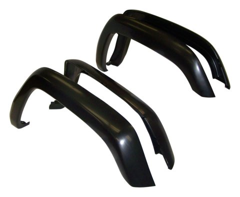Crown Automotive Fender Flare Kits for 1997-2001 CHEROKEE - 5FWK Flares, Front and Rear, ABS Plastic, Gloss Black, 2.625 in. Width, Jeep, Kit