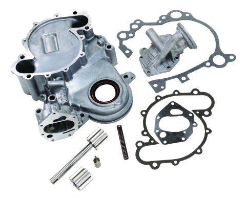Crown Automotive Timing Covers 8129373K Cover, One-piece, Steel, Natural, Oil Pump Kit, Oil Pump Cover, Jeep, 5.0L, 5.9L, Kit