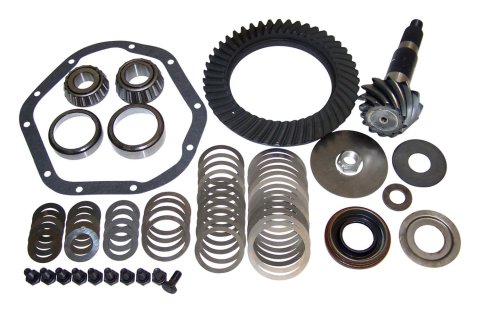 Crown Automotive Ring and Pinion Gear Installation Kit Combos J0943188 Dana 44 3.92 Gears Gears, 3.92:1 Ratio, 26-spline, Standard Rotation, Kit, 44, Jeep,