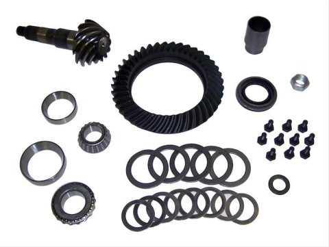 Crown Automotive Ring and Pinion Gear Installation Kit Combos 4856346 Dana 44 3.73 Gears Gears, 3.73:1 Ratio, 29-spline, Standard Rotation, Kit, Rear, 44, Jeep,