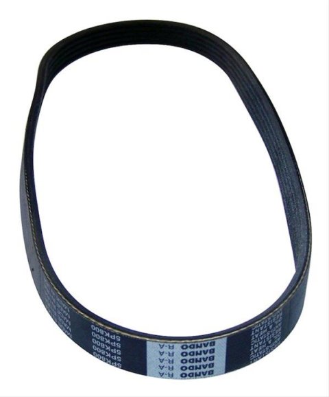 Crown Automotive Accessory Drive Belts for 1992-1995 CARAVAN, GRAND TOWN & COUNTRY - 4723345 Belt, Black, Rubber, Use Existing Hardware
